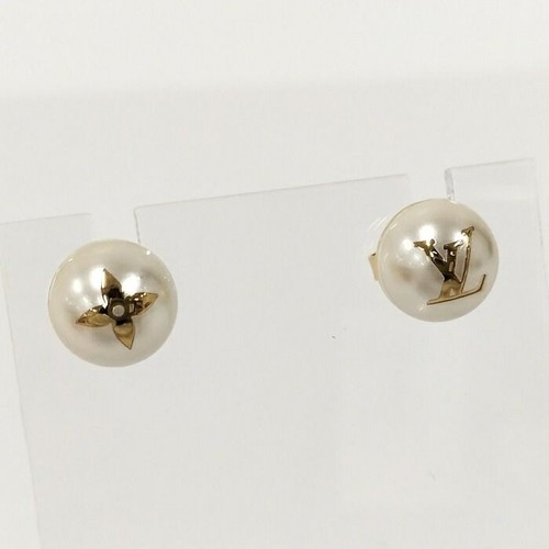 Louis Vuitton Studs My Mix Pearl Earrings Plated G M01589 women from japan