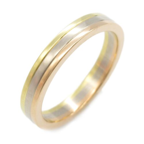 CARTIER Vendome Ring 18KYG Three Yellow G U women US size 6.25 #53