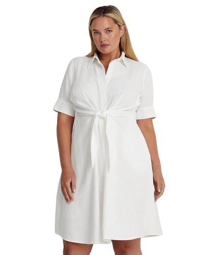 Woman's Dresses Lauren Ralph Lauren Plus Size Linen Shirtdress