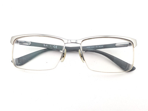 Ray Ban Eyeglasses, Frames Only, RB RAM5122AA, 140MM, RC008, Silver, Half Rim