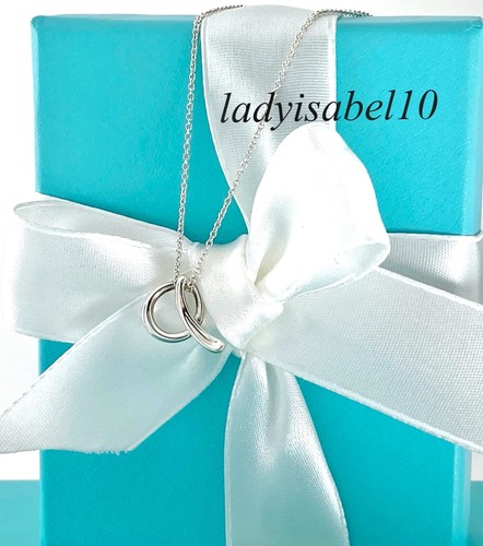 Tiffany & Co Letter A Initial Alphabet Necklace Silver 15.75" w/Box   Authentic