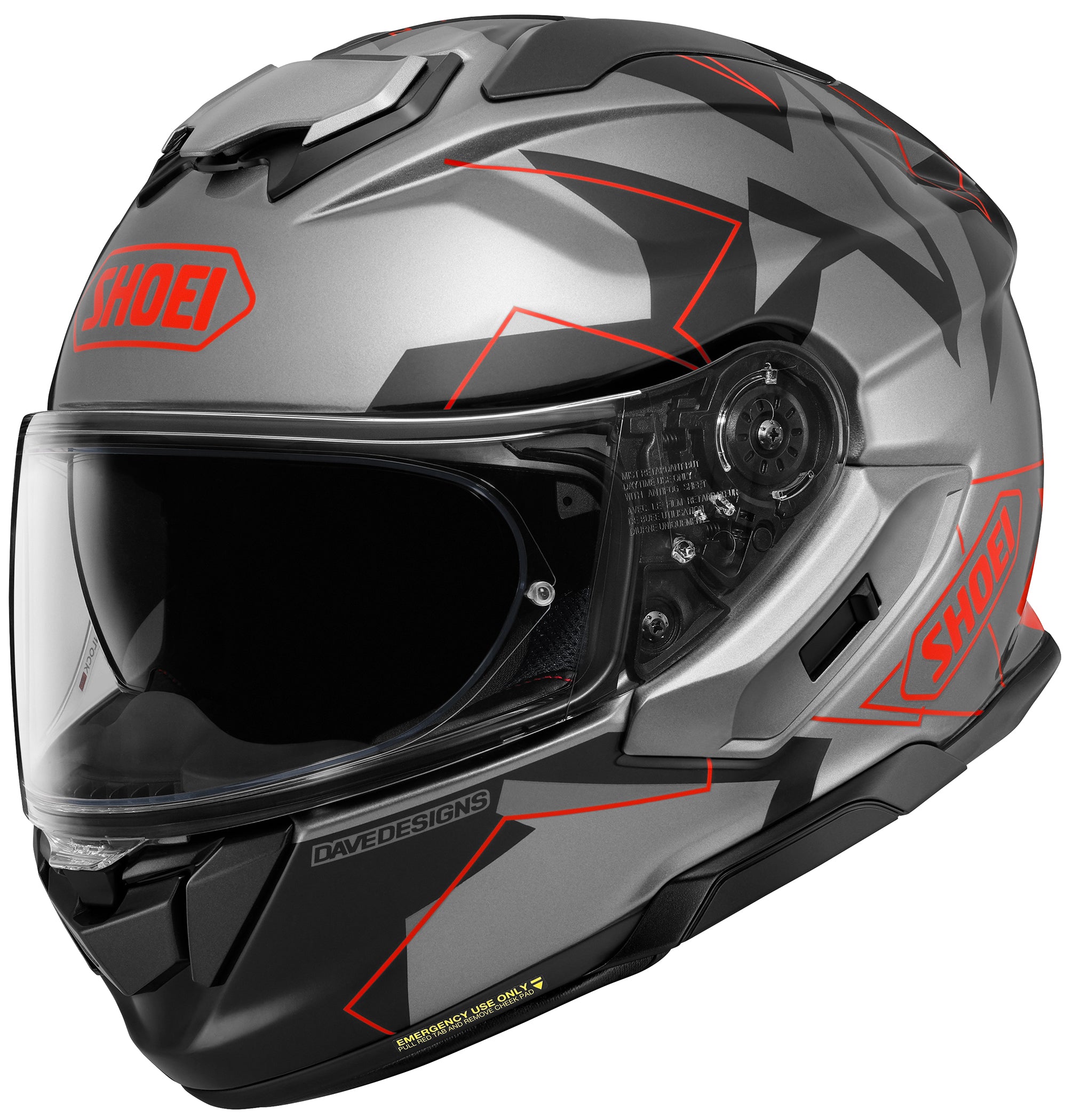 Shoei GT Air 3 MM93 Grip Helmet   TC 1 Silver/Red/Black