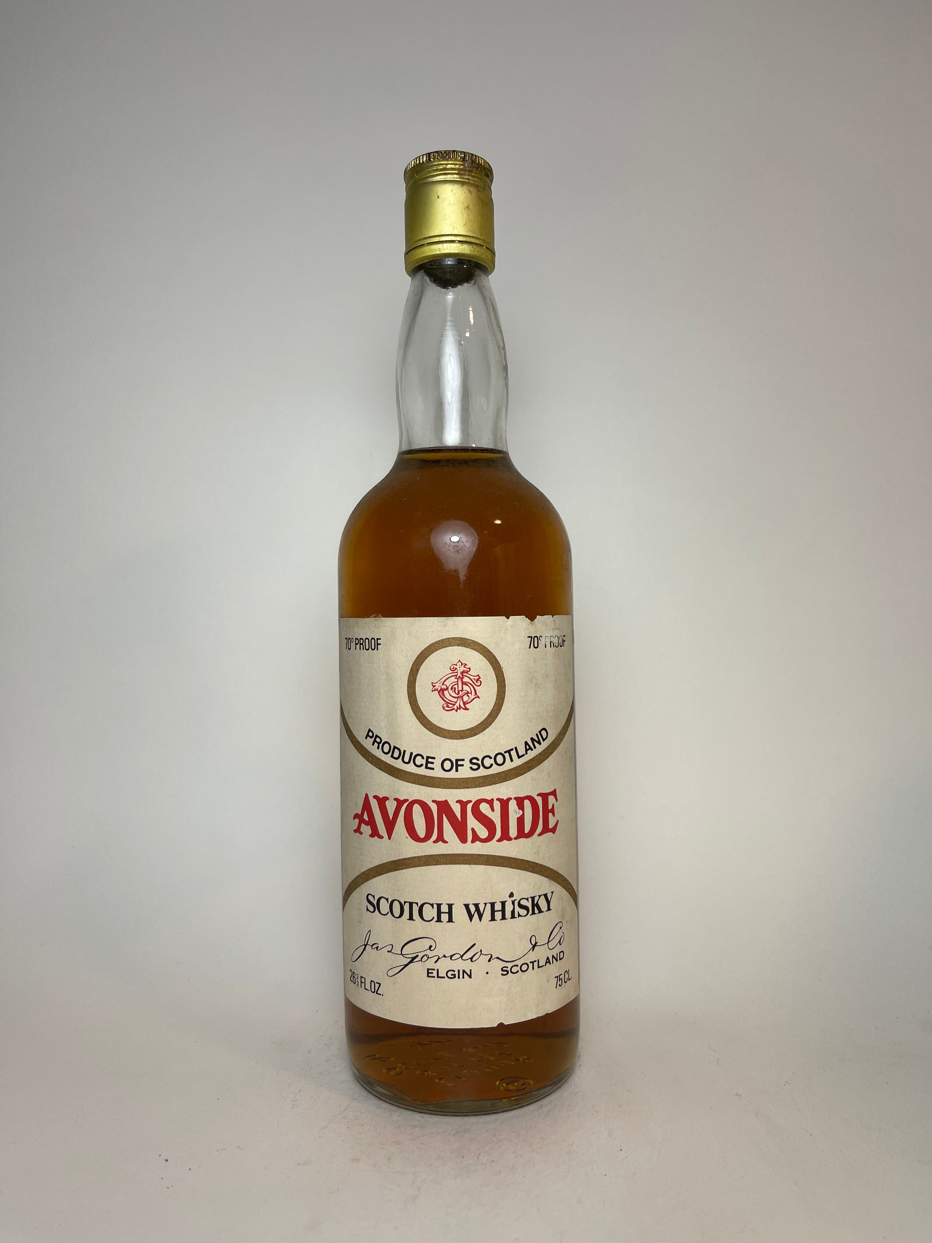 OLD SPIRITS COMPANY Jas. Gordon & Co.'s "Avonside" Blended Scotch Whisky   1970s (40%, 75cl)