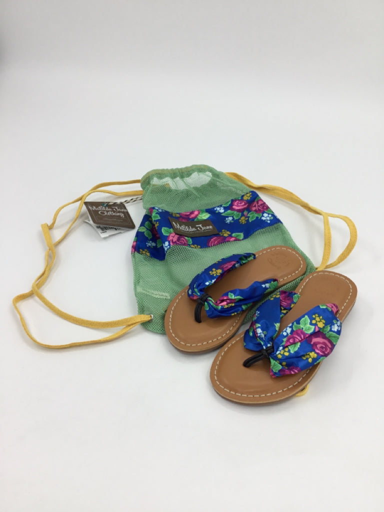 Matilda Jane Clothing Child Size 11 Blue Sandals Flip Flops
