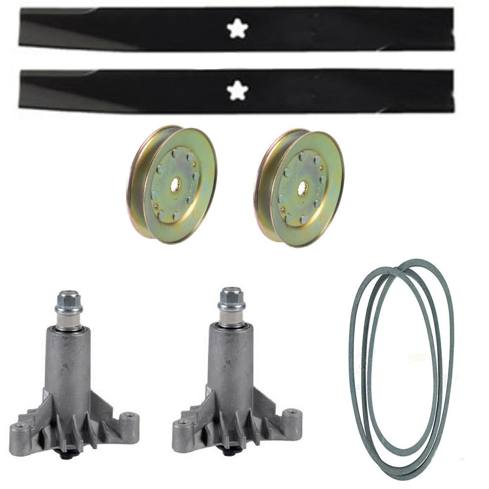 RELIABLE AFTERMARKET PARTS, INC® 38" Deck Rebuild Kit Fits Sears/Craftsman Fits Husqvarna Spindles Blades Pulleys