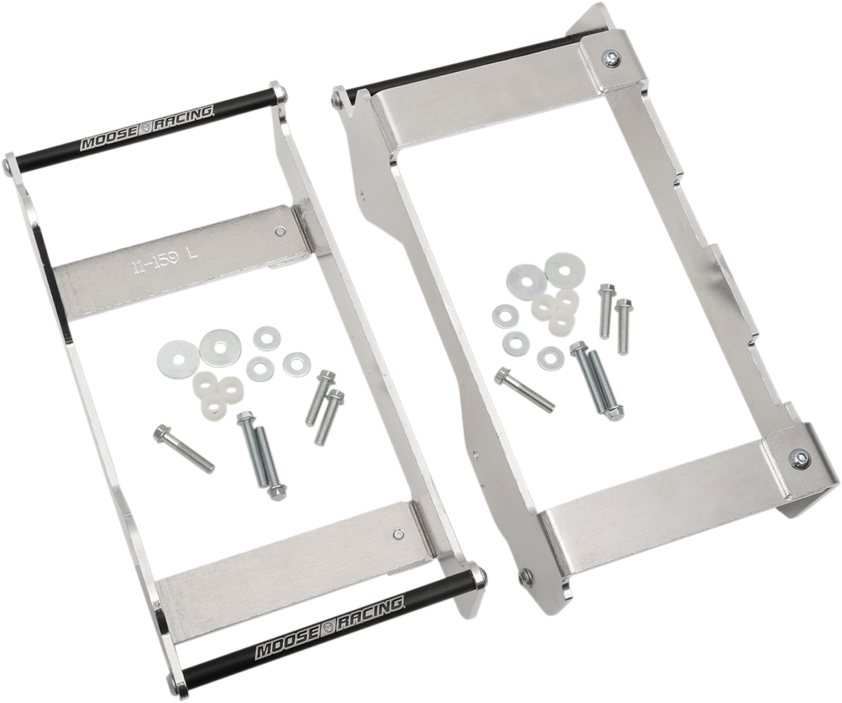 MOOSE RACING Radiator Braces   Silver   Yamaha 11 159