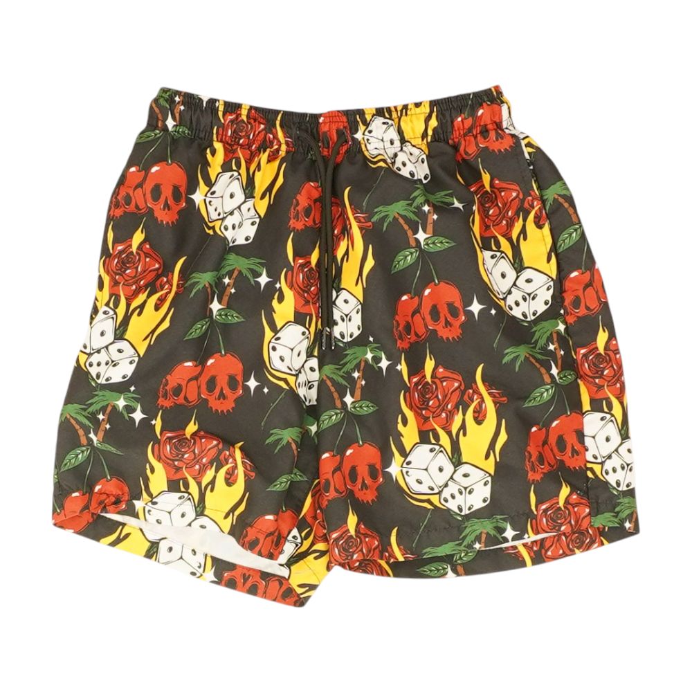 WXYZ Black Graphic Swim Shorts