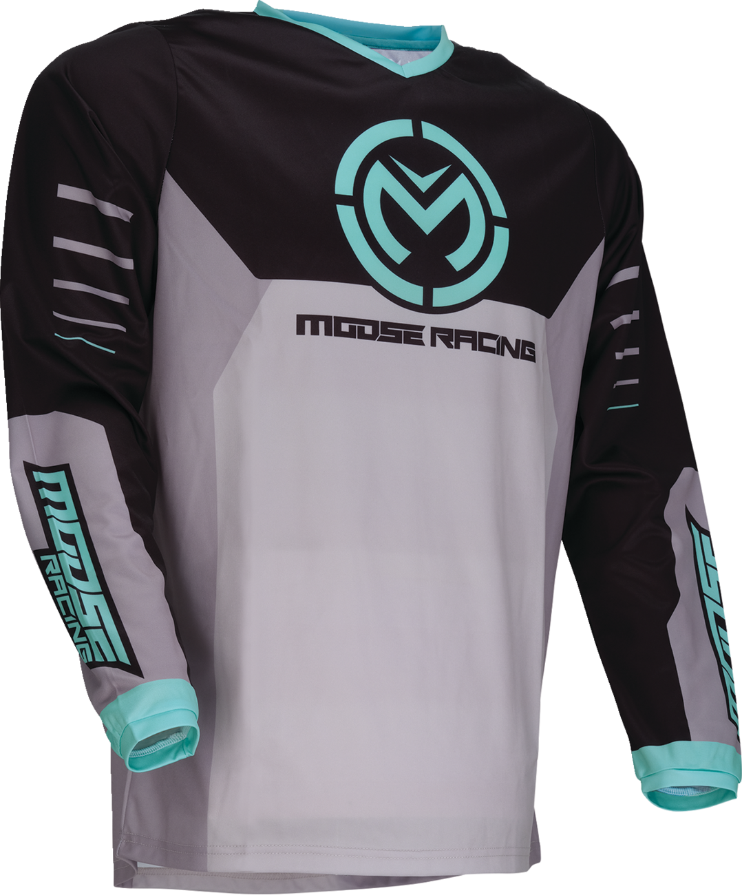 MOOSE RACING Qualifier Jersey   Gray/Teal   XL 2910 8186