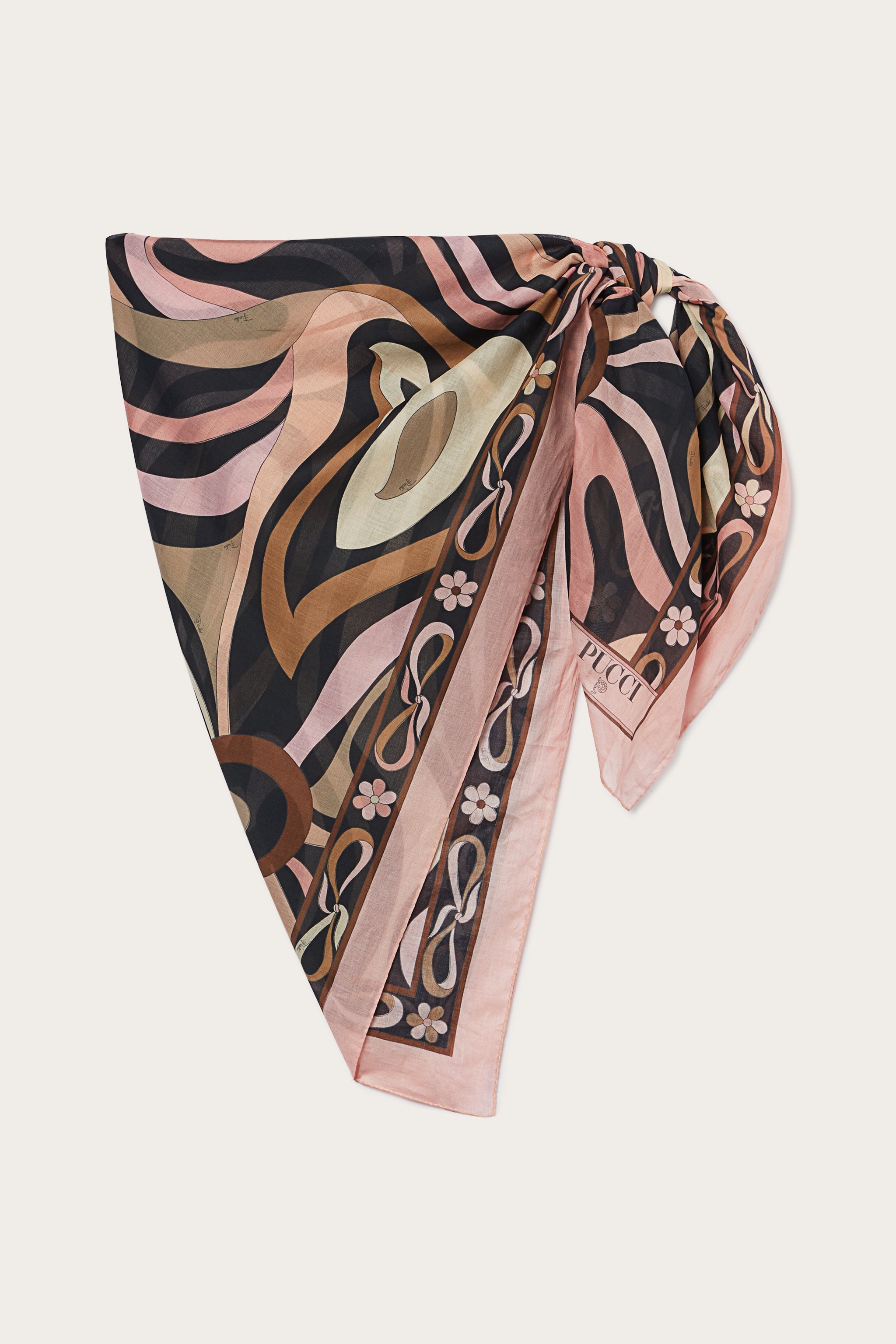 PUCCI Pareo in Cotone in Stampa Marmo
