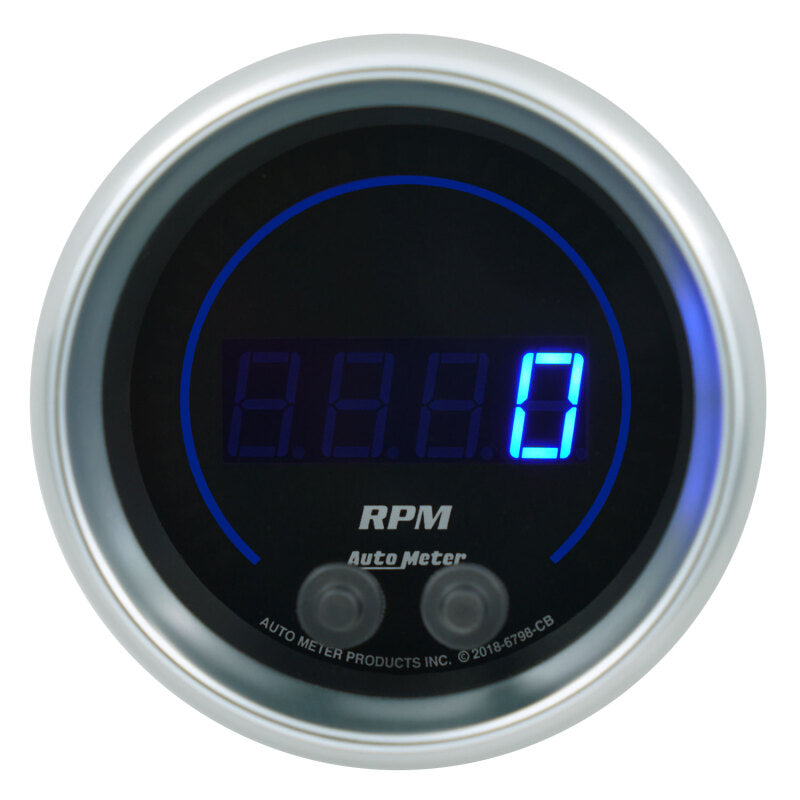 Autometer 85.7mm Black 0 16K RPM Tachometer Cobalt Elite Digital Gauge