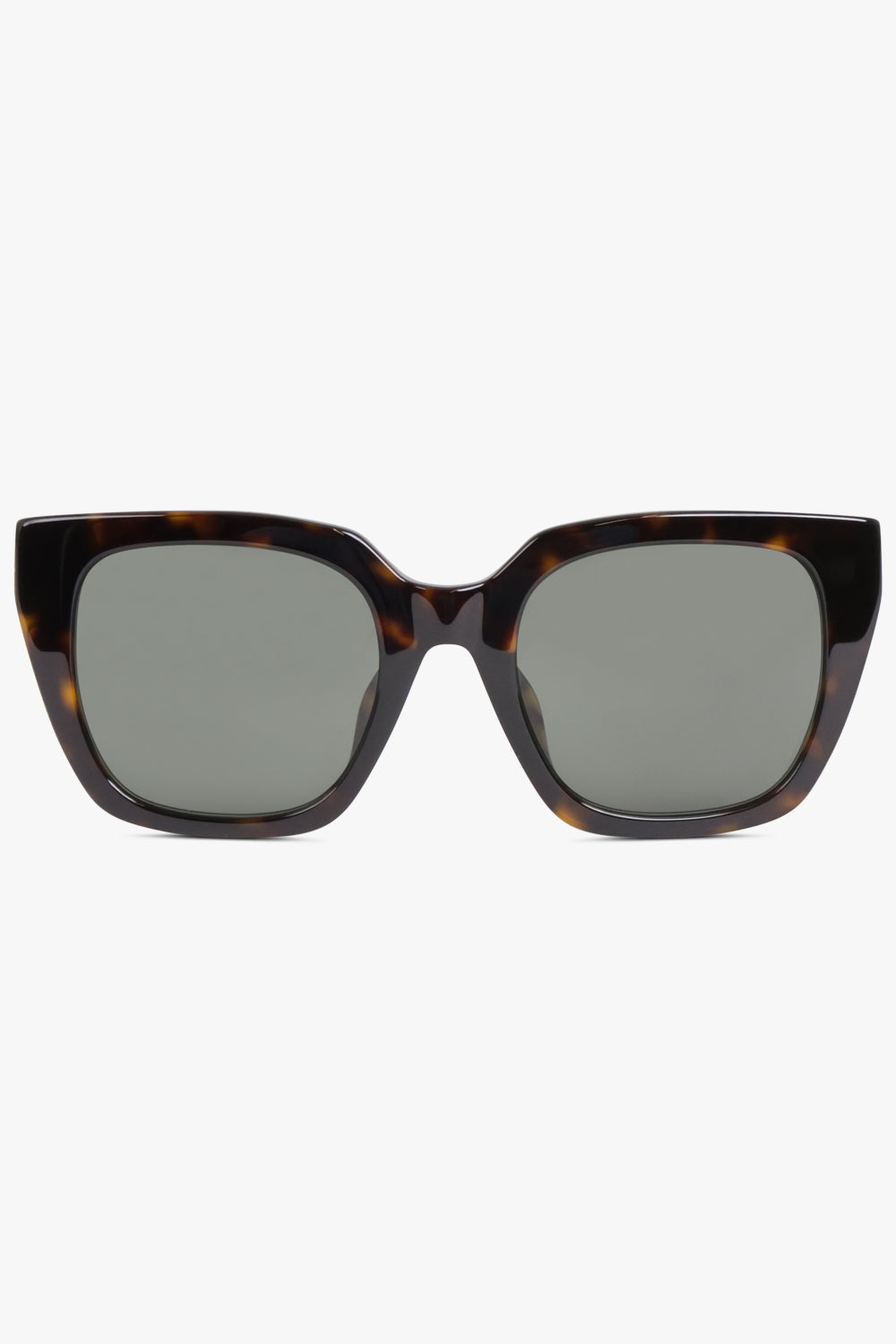 SAINT LAURENT SL M143 F Square Frame Sunglasses   Dark Havana Grey