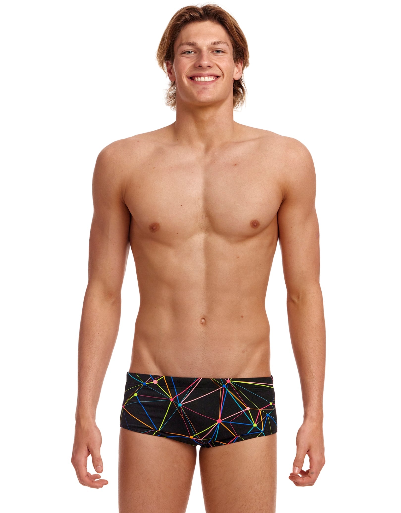 Funky Trunks Star Sign Sidewinder Swim Trunks   Black Multi