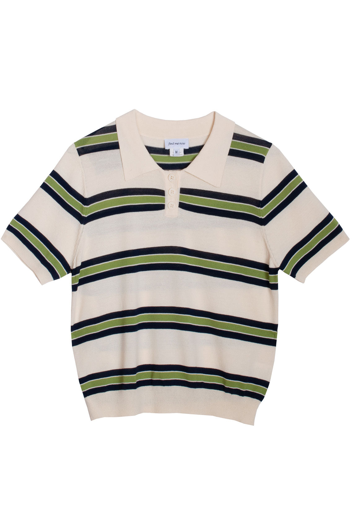 FIND ME NOW Olive Stripe Polo