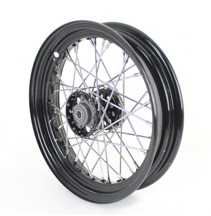V TWIN MFG. 16" x 3.00" KH Type Star Hub Wheel Black