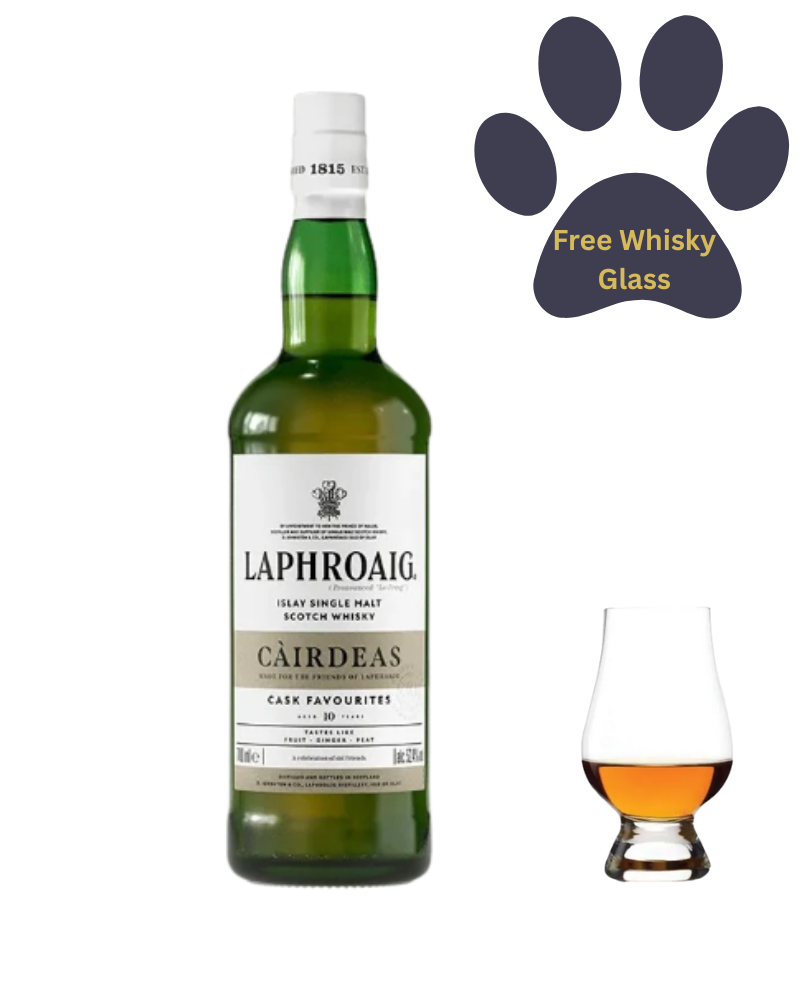 SOUTHERN Laphroaig 2024 Cairdeas 10 Year Old Scotch Whisky + Glencairn Glass