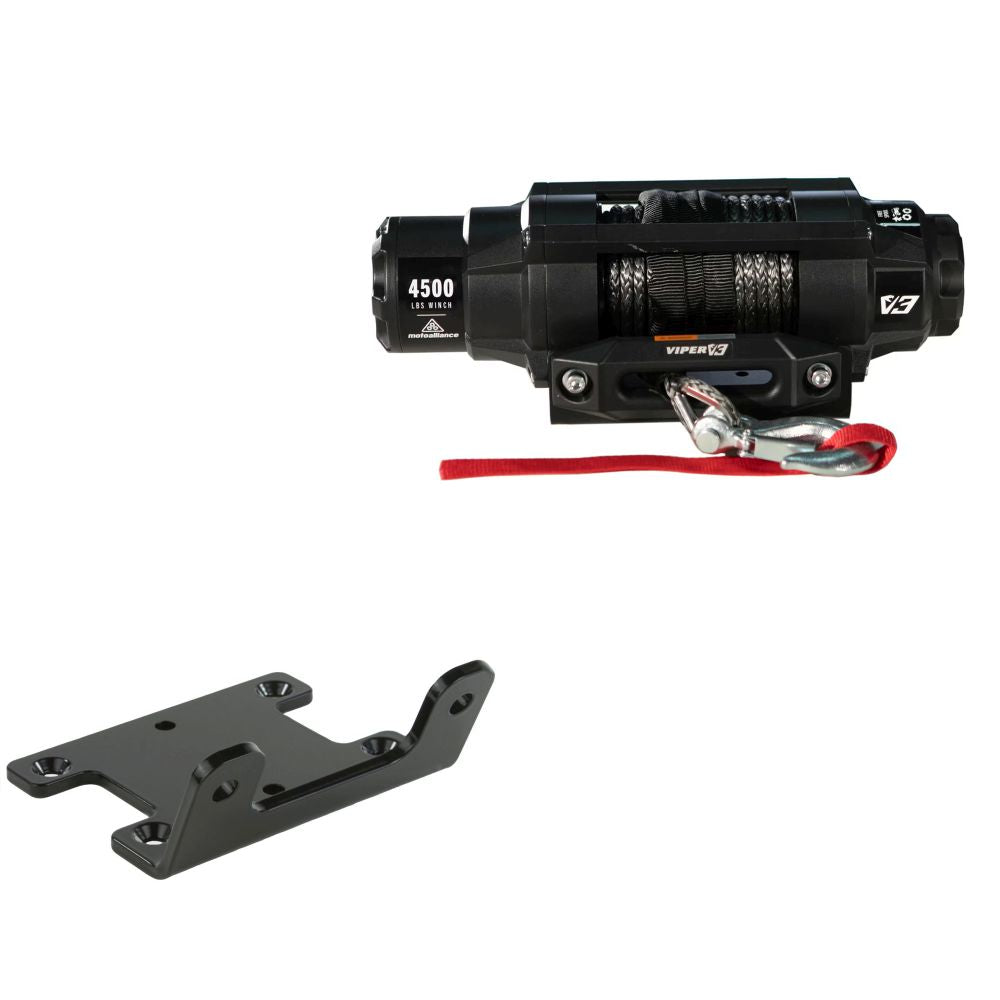 Viper 4500lbs V3 Winch Black Rope With Mount For Yamaha Bruin 350 2004 2009