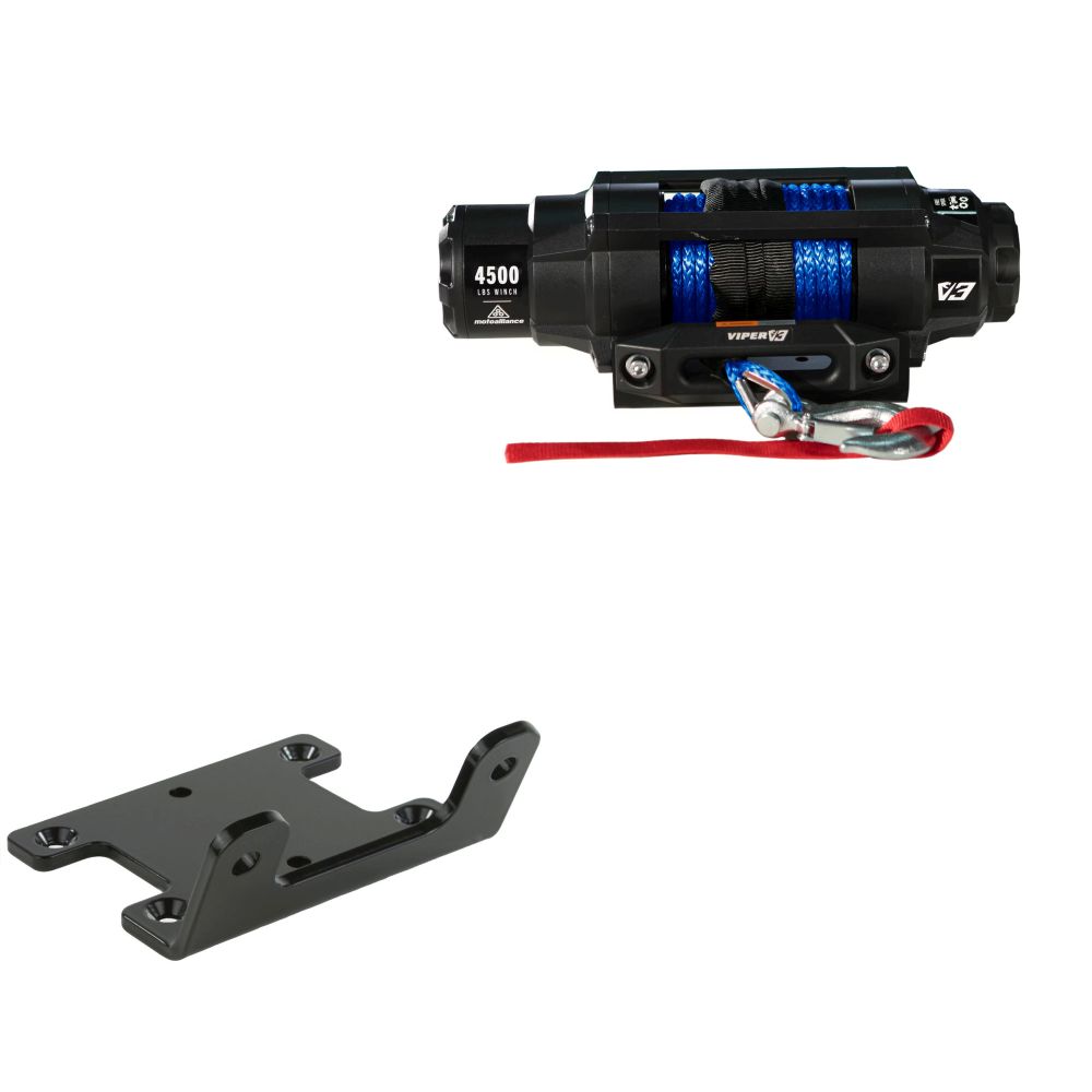 Viper 4500lbs V3 Winch Blue Rope With Mount For Yamaha Bruin 350 2004 2009