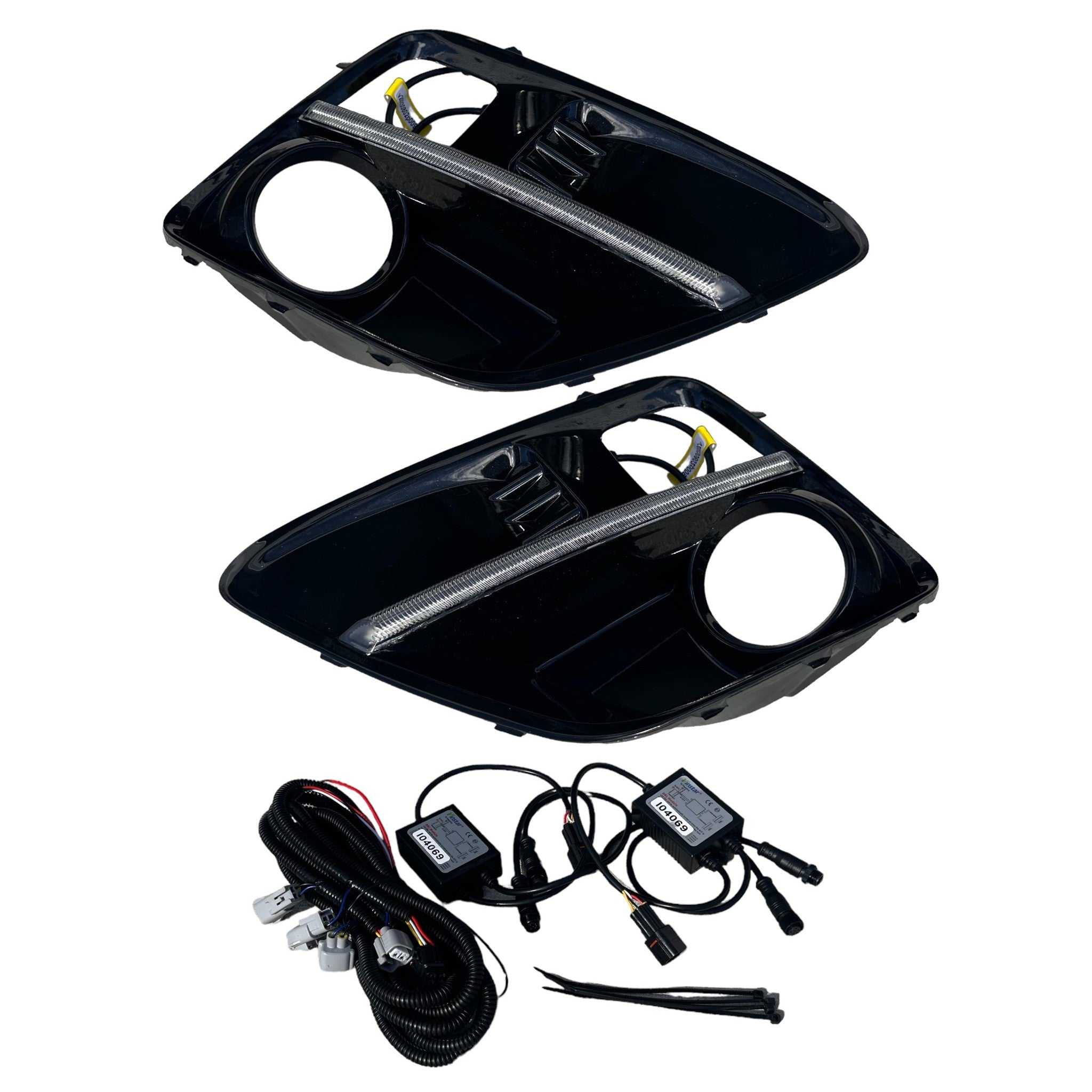 NOBLE PERFORMANCE Noble DRL and Sequential Turn Signal Fog Bezels S4 Style Subaru WRX 15 17 / STI 15 17