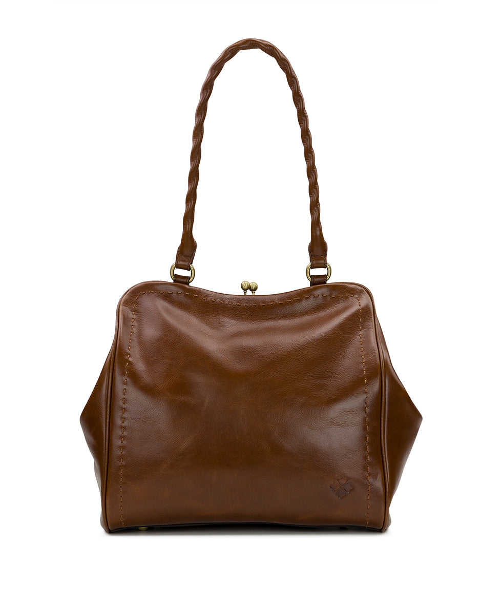 PATRICIA NASH Kalivia Frame Satchel   Vintage Distressed Leather