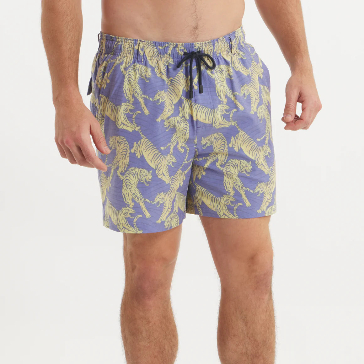 Southern Marsh Men's Harbor Stretch Lined Seawash Trunk   Tiger