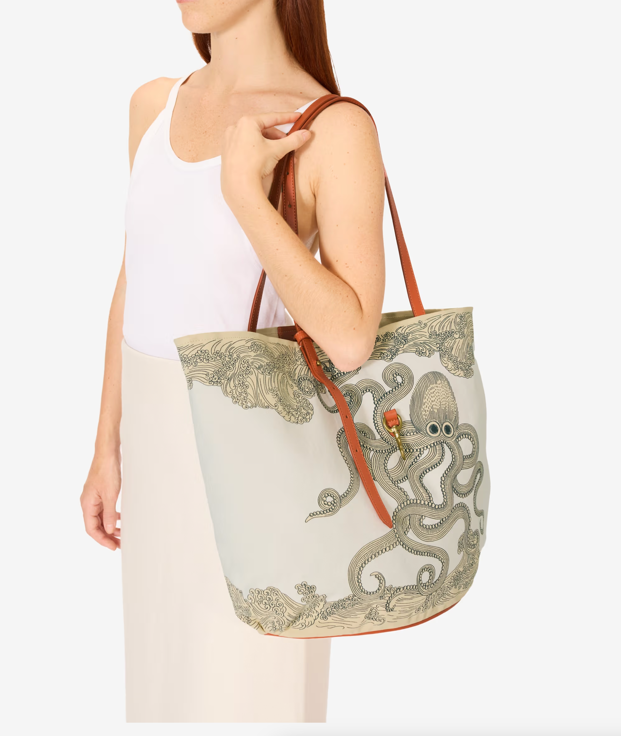 INOUI EDITIONS Soft Shopping Bag   Poseidon   Natural