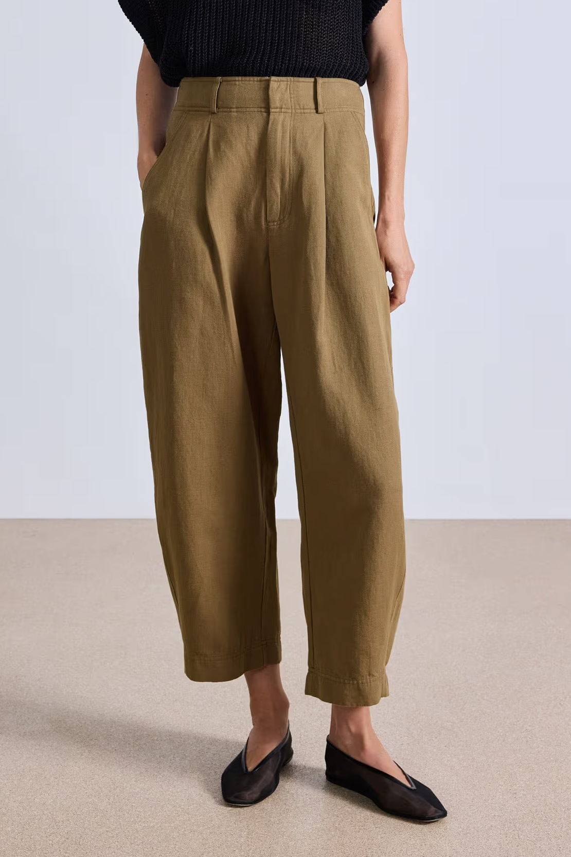 Apiece Apart Bari Crop Trouser   Toffee