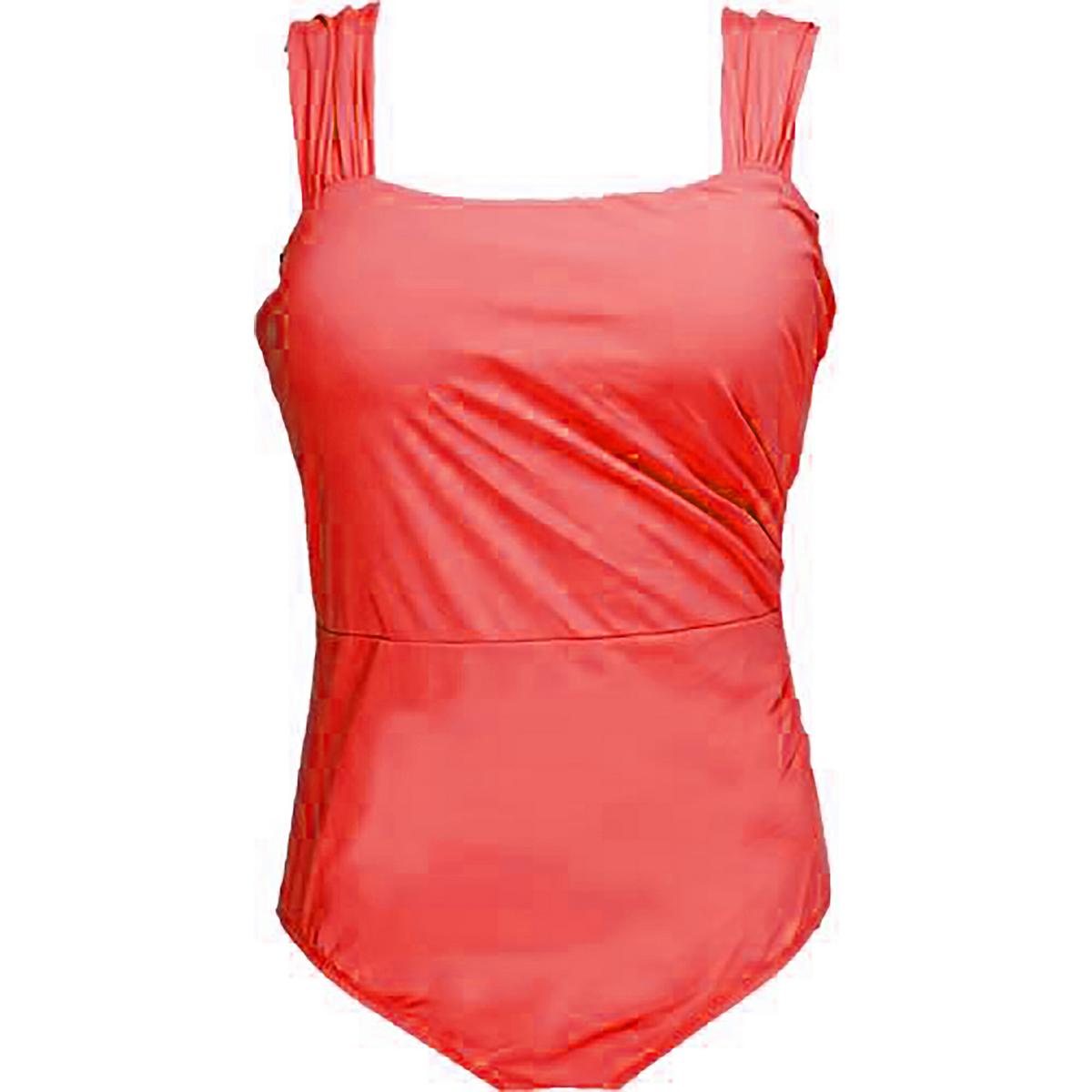 Jantzen Womens Gathered Solid One Piece Swimsuit