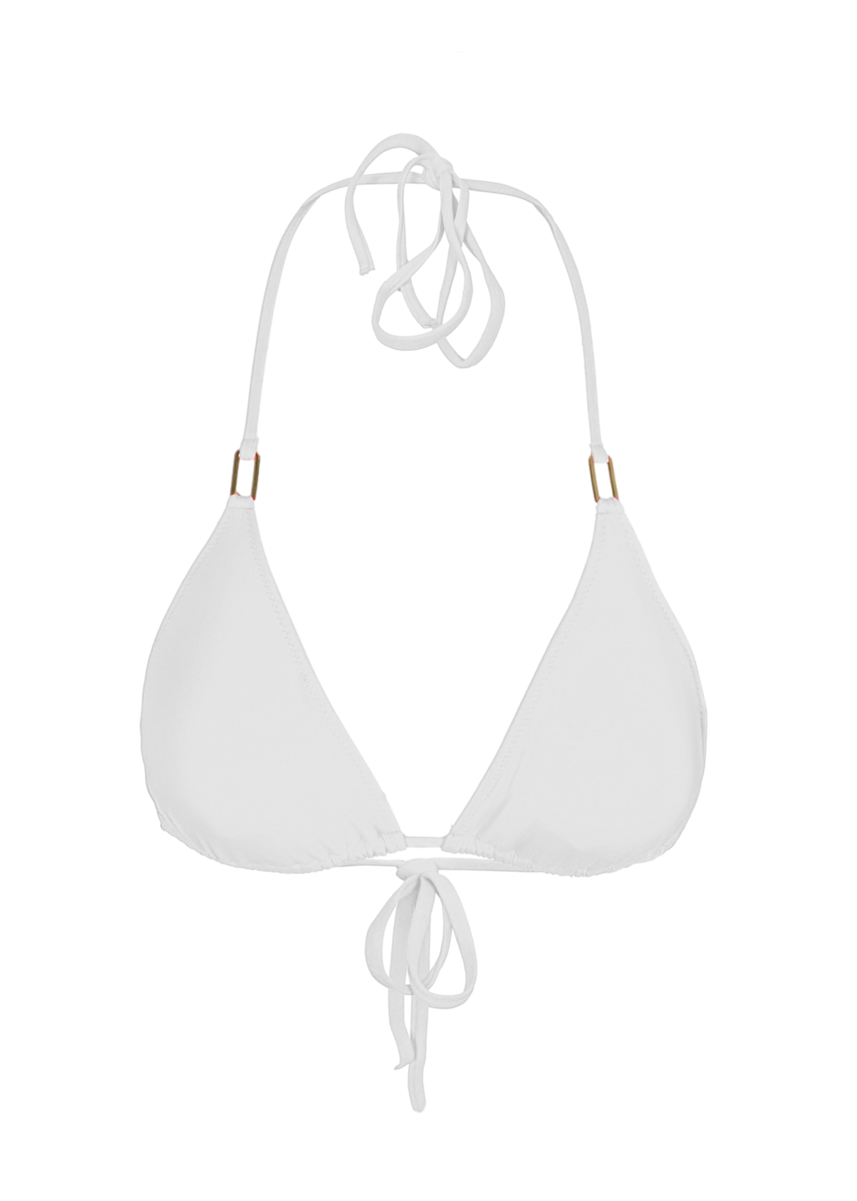 MELISSA ODABASH Cancun Triangle Bikini Top White