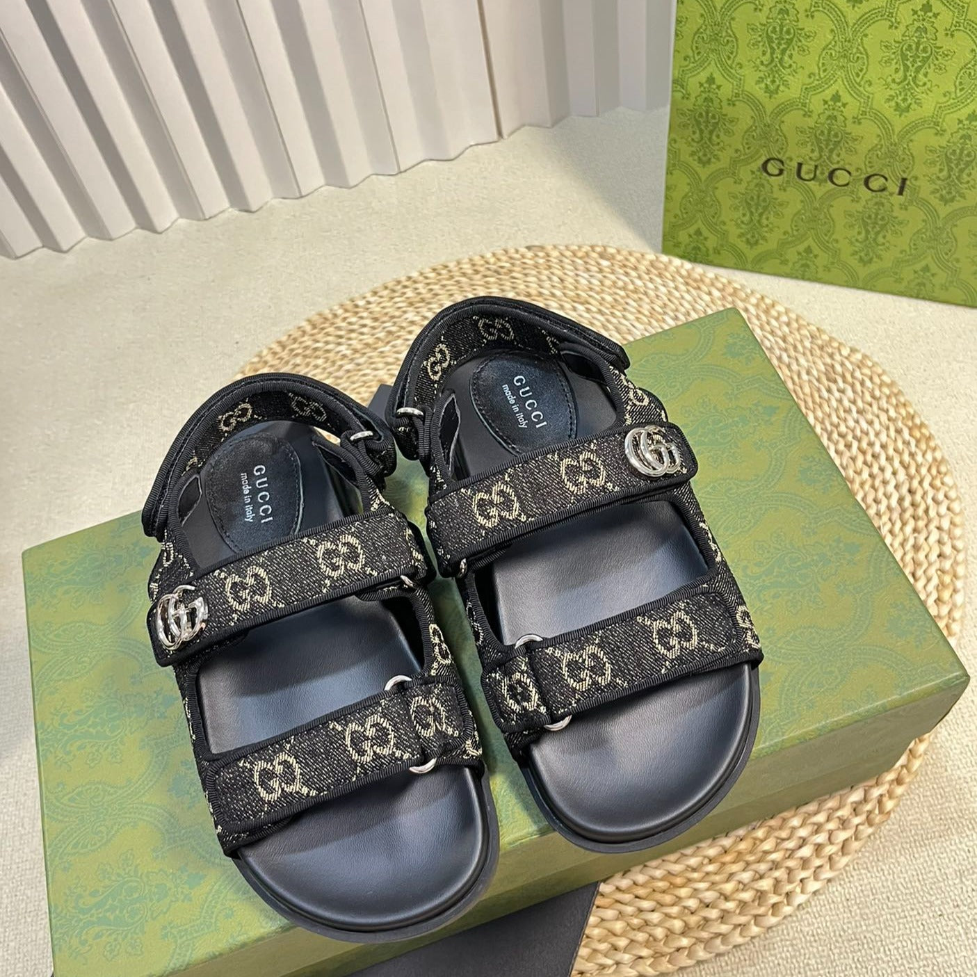 GG WOMEN SHOE GG  Sandal With Double G Black Caro