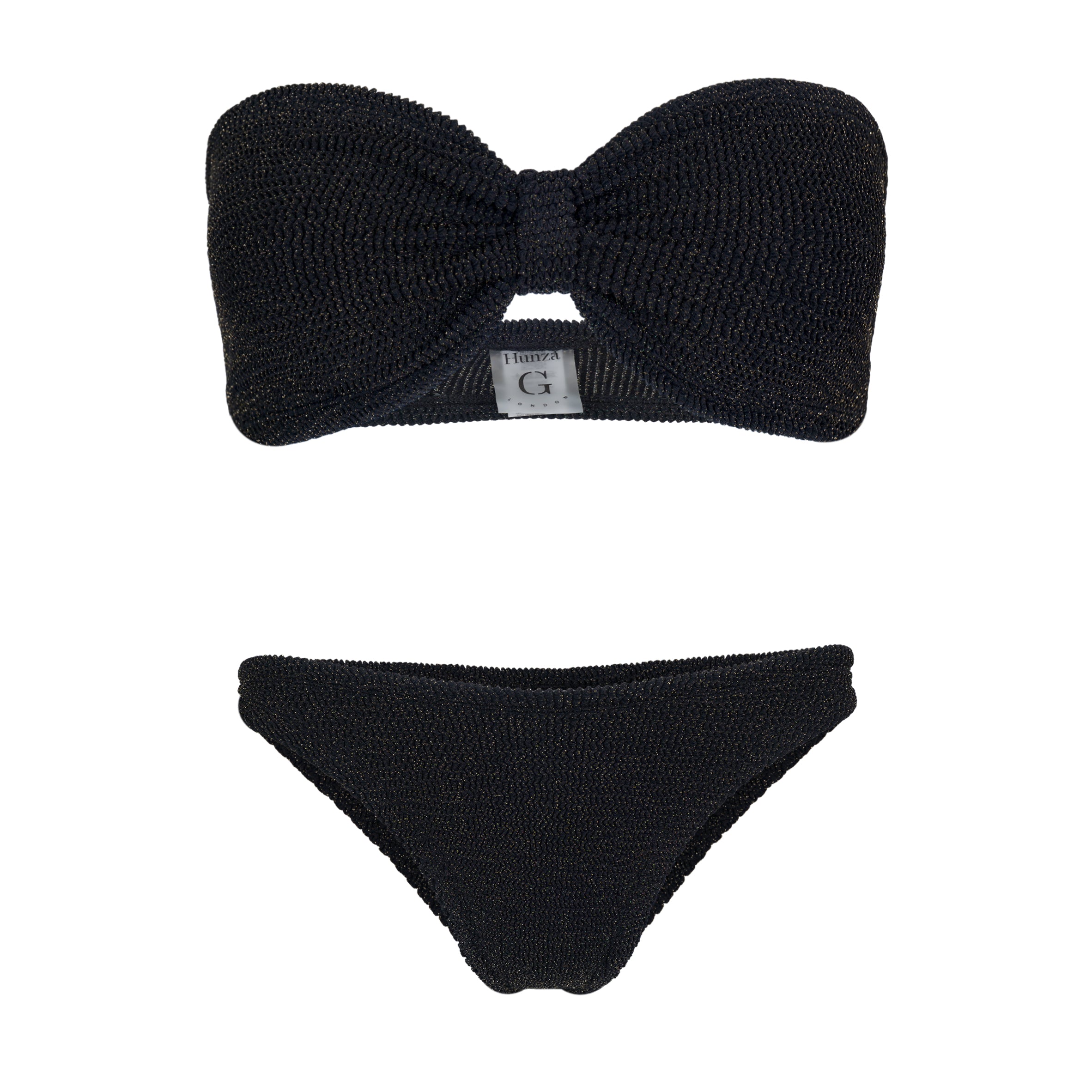 HUNZA G Jean Bikini Black Gold