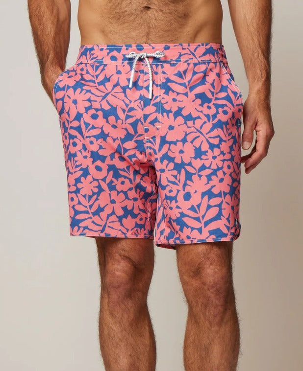 Johnnie O  Half Elastic 7" Surf Shorts  Barbuda