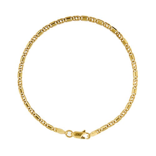 LEDIAL Bracciale uomo oro giallo maglia occhio di tigre