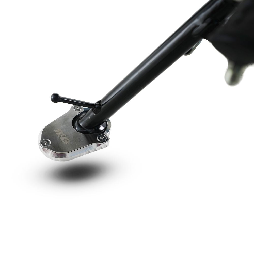 R&G Racing Silver Kickstand Shoe For 2024 2024 Triumph Scrambler 400X