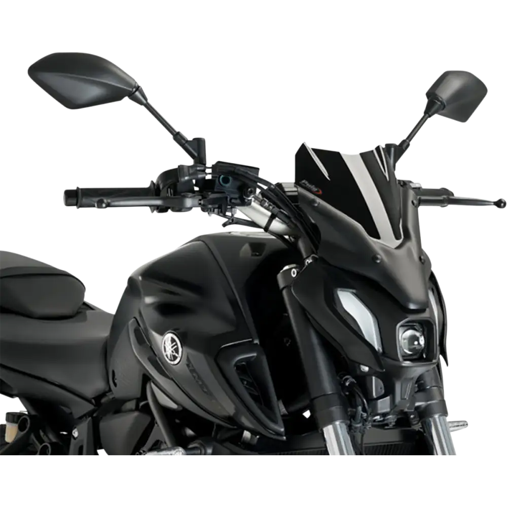 PUIG HI TECH PARTS New Generation Windscreen   12 1/2"   Black   MT 07 20618N
