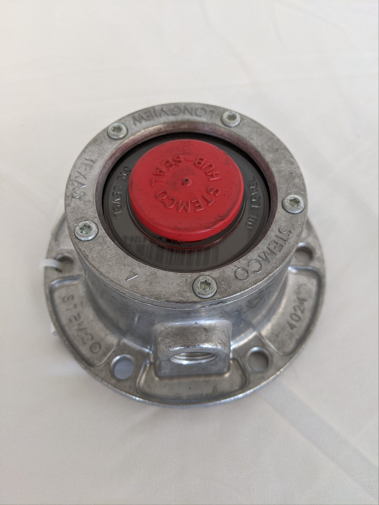Stemco  450 AL 6 188 WN/PMX 35 Hub Cap   P/N  STM 345 4124