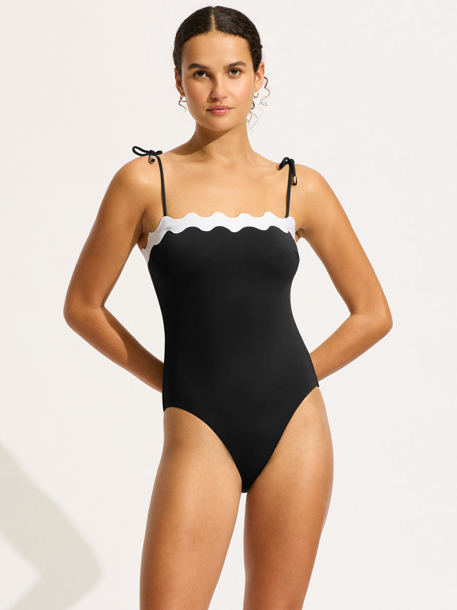 SEAFOLLY Gia Ric Rac One Piece in Black