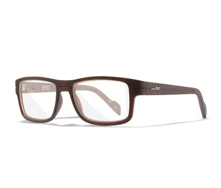 Wiley X WX EPIC Eyeglasses Full Rim MATTE HICKORY BROWN Clear