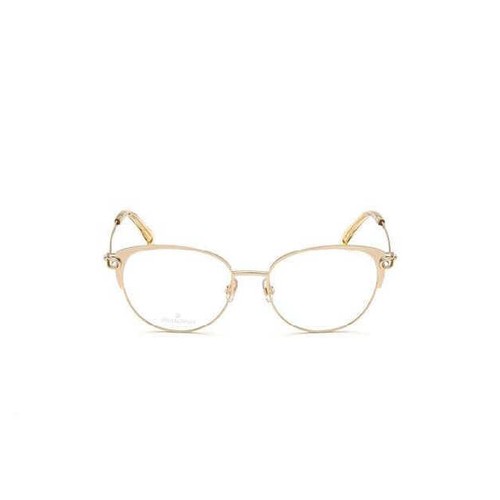 Swarovski SK 5397 032 Yellow G Metal Round Cat Eyeglasses Frame 54 17 140 LP
