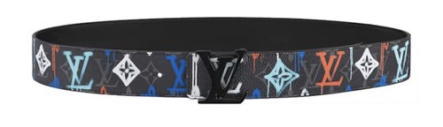 Louis Vuitton 40MM Reversible Belt LV Graffiti Multicolor Sz 40/100CM
