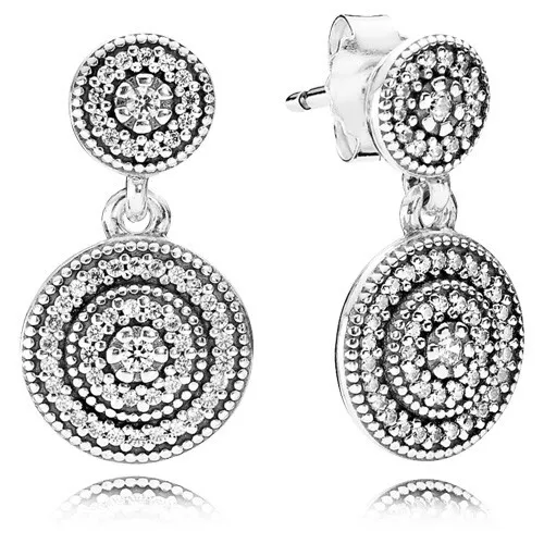 New 100% Genuine Pandora Sparkling Radiant Elegance Drop Earrings 290688CZ
