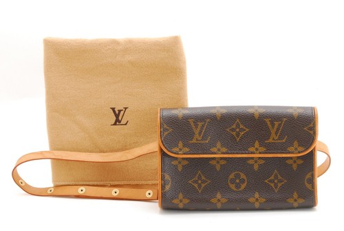 Louis Vuitton Monogram Florentine Belt Waist Pouch Fanny Pack M51855 Authentic