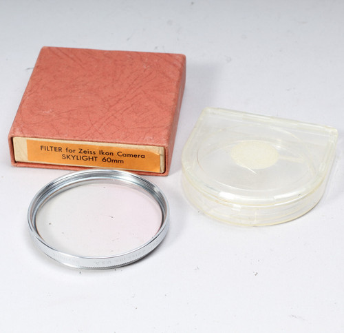 ZEISS 60MM SKYLIGHT THREADED FILTER IN THE BOX & CASE CLEAN GLASS