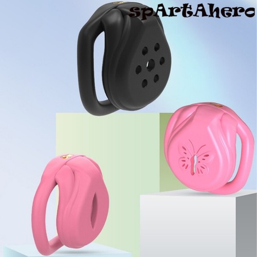New Flat Chastity Cage with 4 Size Base Rings Alternative Chastity Devices Belt