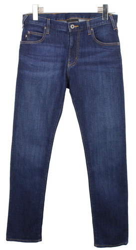 EMPORIO ARMANI Jeans Men's W29 L32 Whiskers Straight Fit Zip Fly Blue Faded