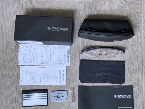 RARE TAG Heuer Reflex 3 TH 3941 013 Rimless Glasses 56/16 Pure/Gris Fonce Unisex