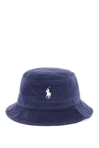 Polo Ralph Lauren Navy Cotton Stretch Terry Bucket Hat L8601 Mens Size S/M