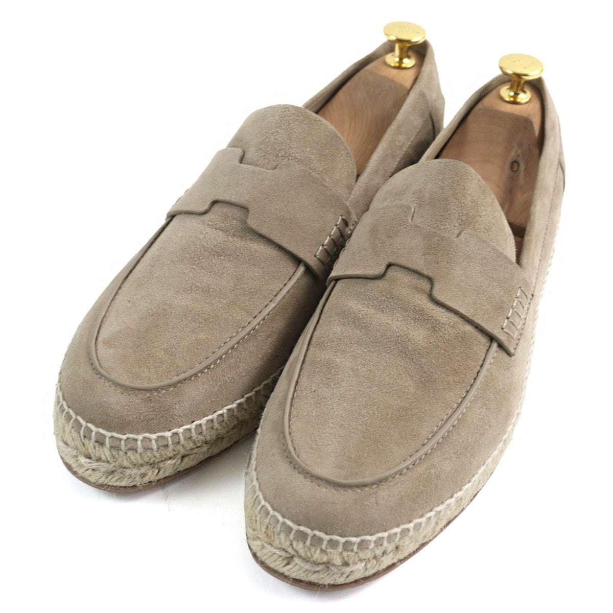 HERMES Slip on 231003ZH Chevre Veroa Beige Sable Trip 41