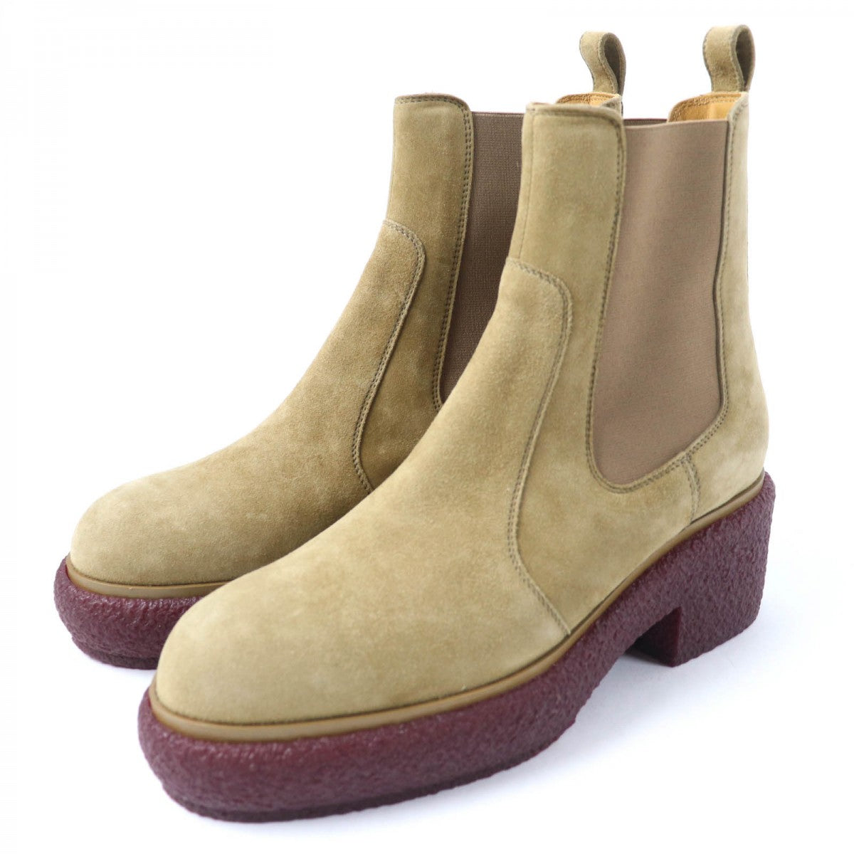 HERMES Ankle boots 222043 Main: Suede leather beige Forever 30 Women 36 Used Authentic