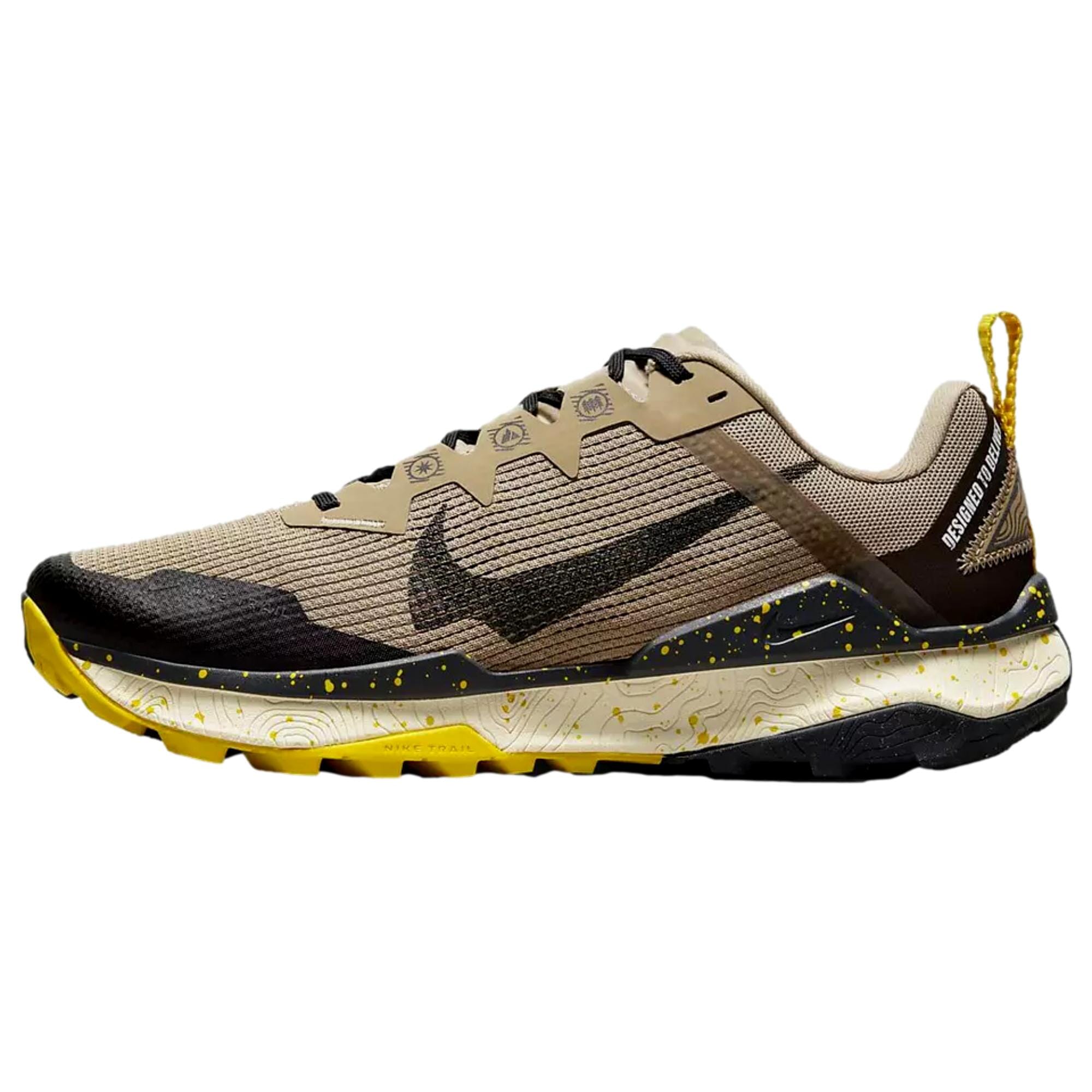 2808 Nike React Wildhorse 8 Khaki Black Vivid Sulfur  DR2686 200 Men's