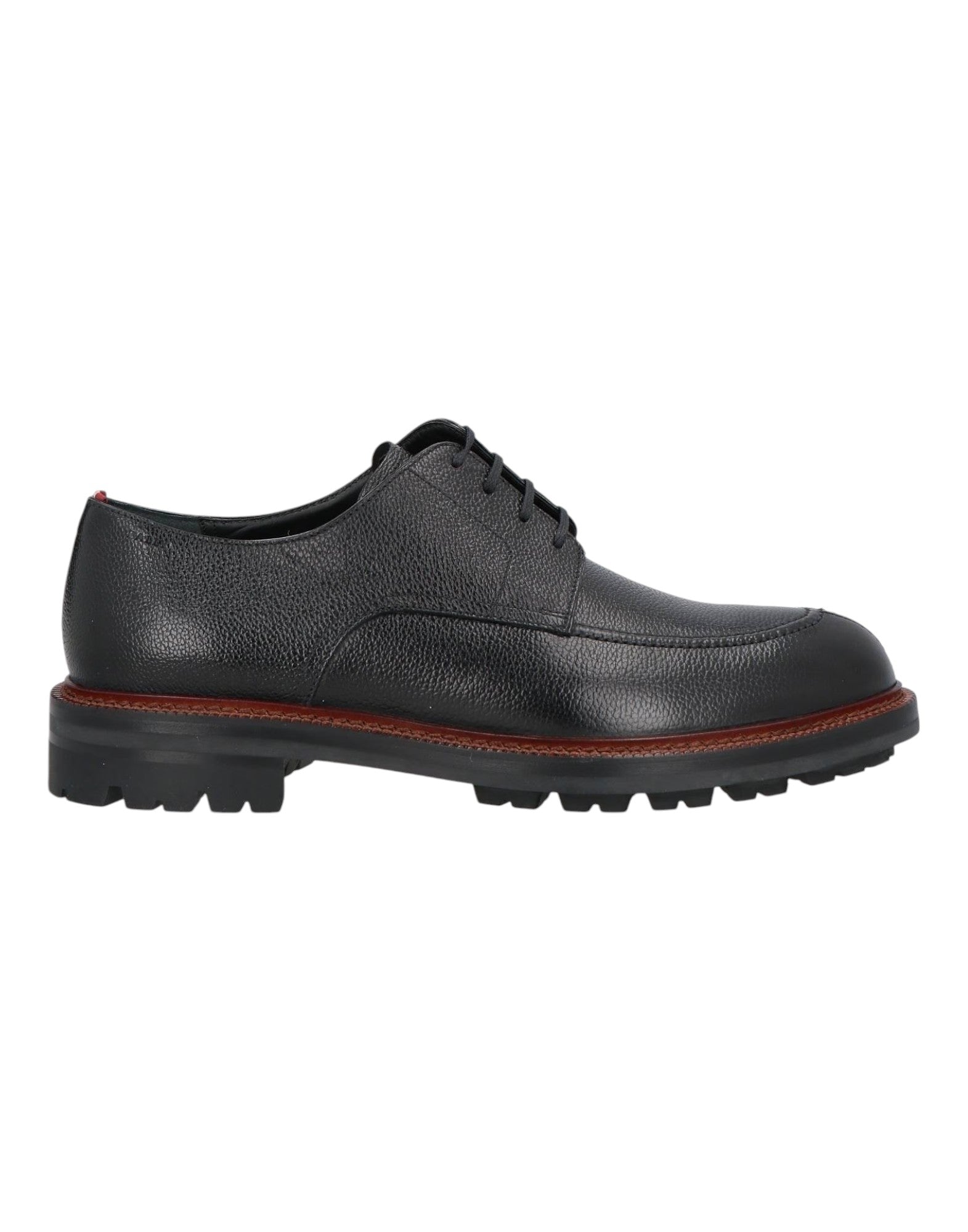 2507 Bally Kristoff 6239771 Men's Black Embossed Leather Derby Shoes